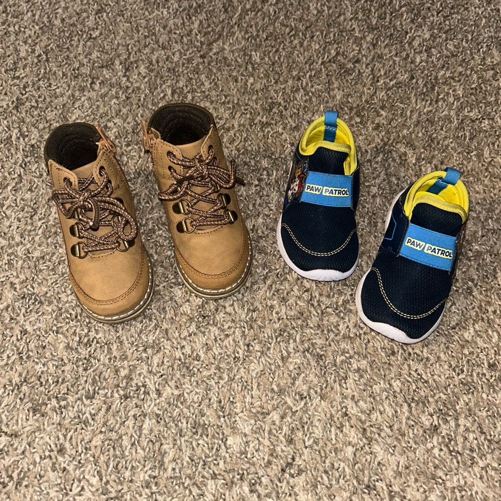 Boys Boots and Paw Patrol Shoes size 6